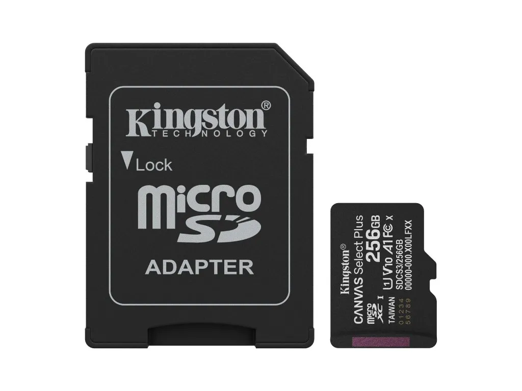 Memorije kartice KINGSTON SDCS3/256GB/microSDXC/256GB/Class10 U3/100MB/s-85MB/s+adapter Slika 1